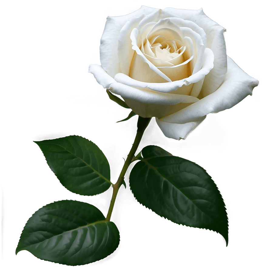 Romantic Black and White Rose PNG adu92