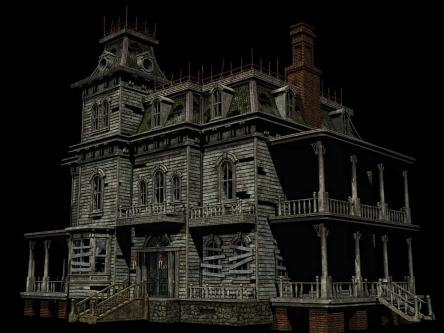 Gothic Haunted House3 D Render