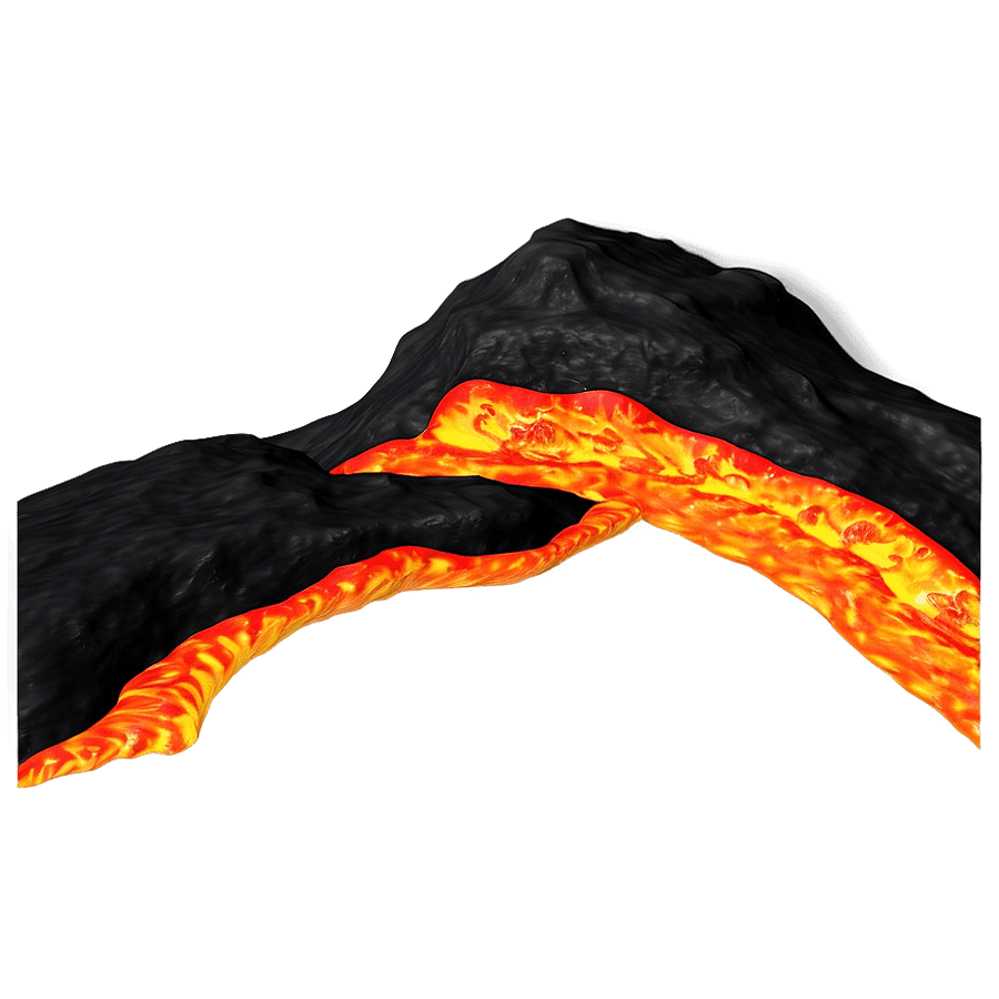 Lava and Water Interaction PNG cwc84