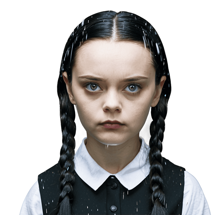 Wednesday Addams in the Rain PNG cor