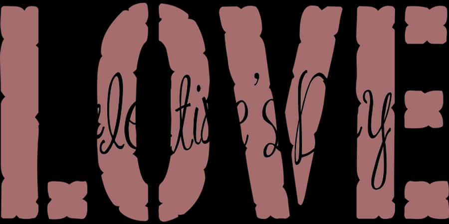 Valentines Day Love Typography
