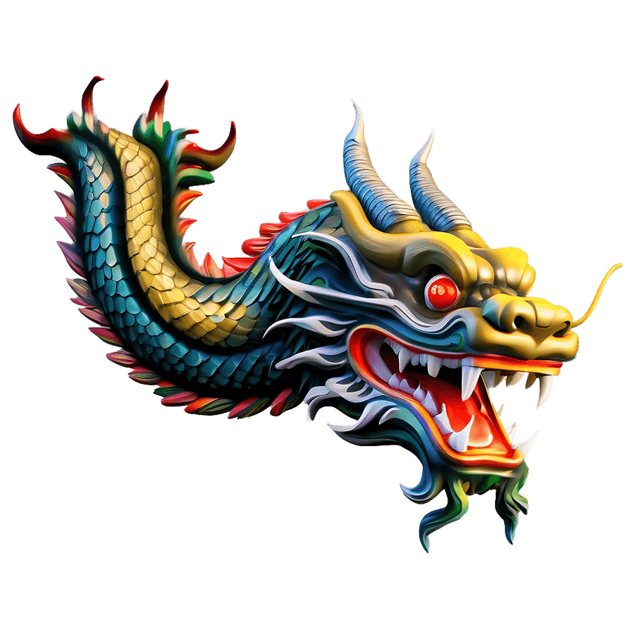 Traditional Chinese Dragon Illustration PNG 05232024