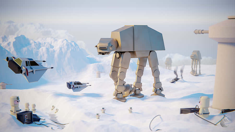 DieSchlacht von Hoth, eine ikonische Schlacht in der Star Wars-Franchise.