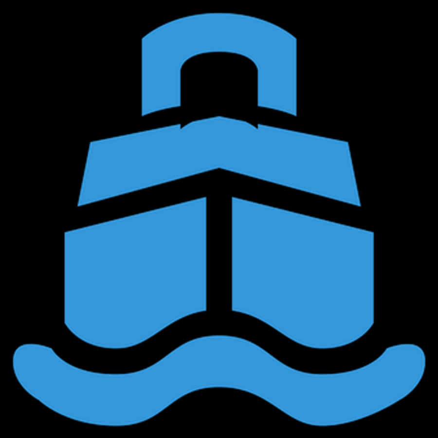 Blue Maritime Anchor Icon