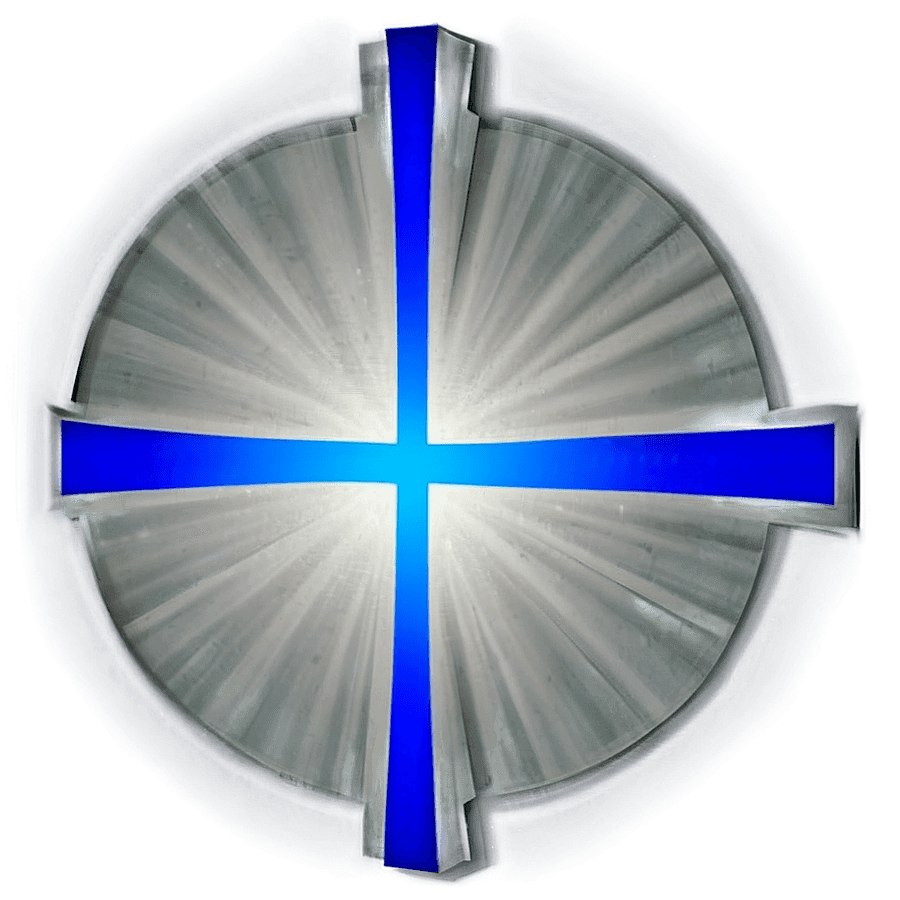 Bold Blue Cross Representation PNG hvo