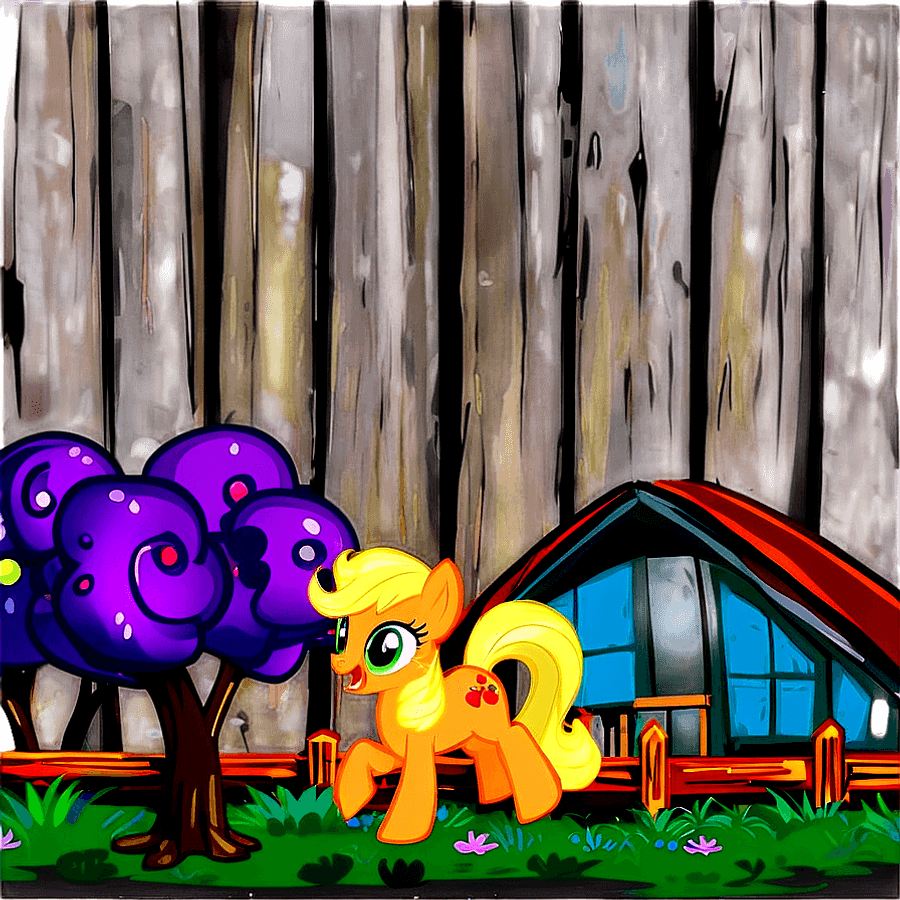 Applejack Farm Scene PNG 69