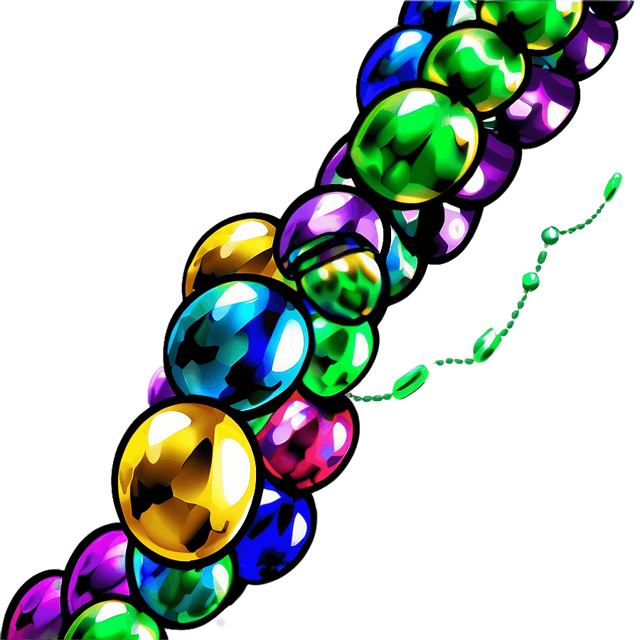 Mardi Gras Beads Art PNG ixl39