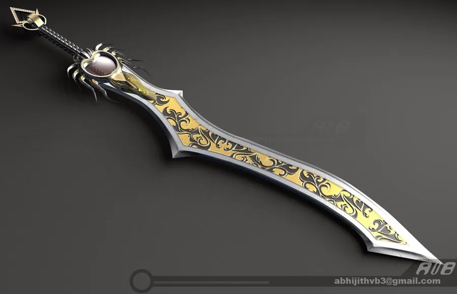 Sword With Yellow Inner Design