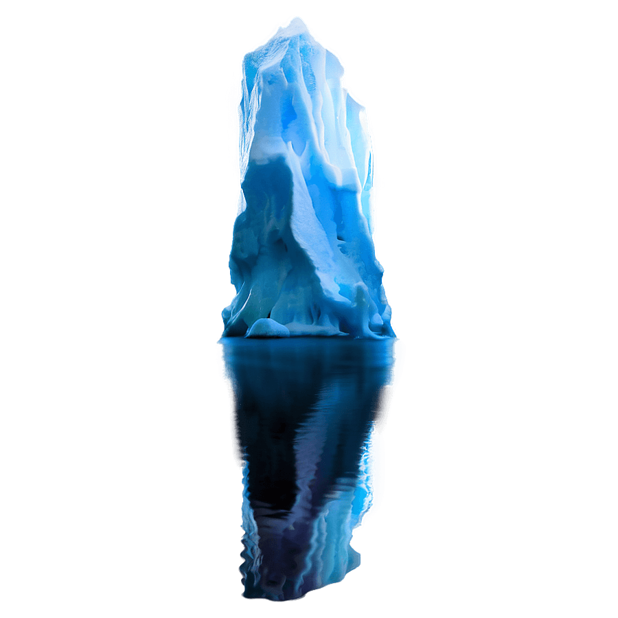 Iceberg with Aurora Borealis PNG kfg23