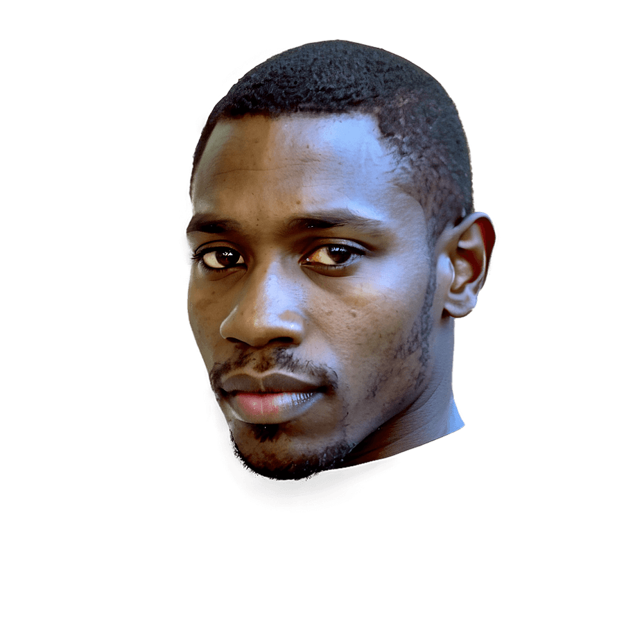 Black Man Portrait PNG bfh