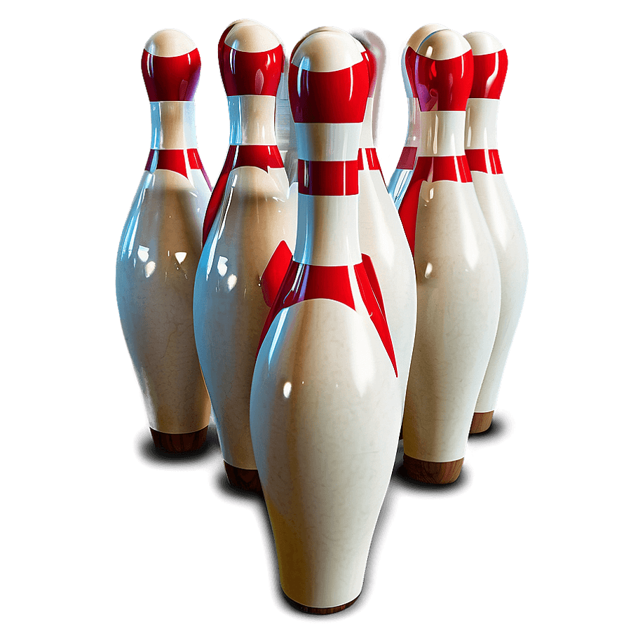 Bowling Pins Top View PNG 05262024