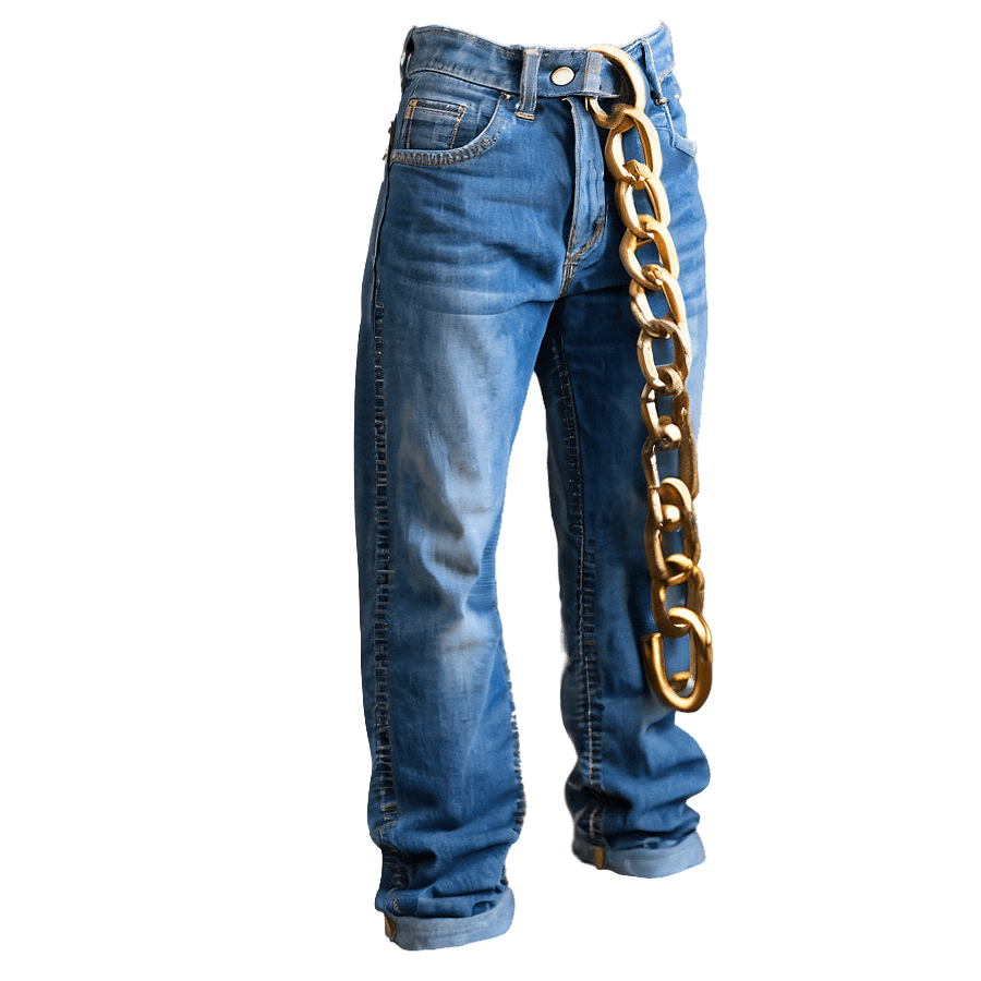 Baggy Jeans with Chains PNG 05262024