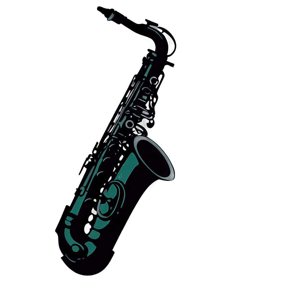 Alto Saxophone Silhouette PNG nhc