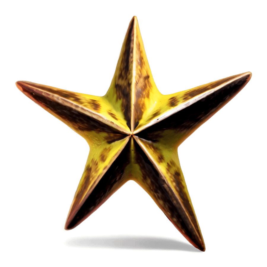 Realistic Yellow Star PNG 05252024