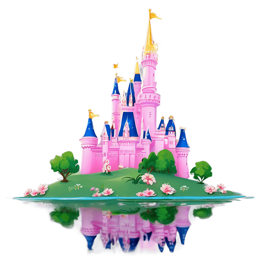 Disney Princess Castle Reflection PNG 83