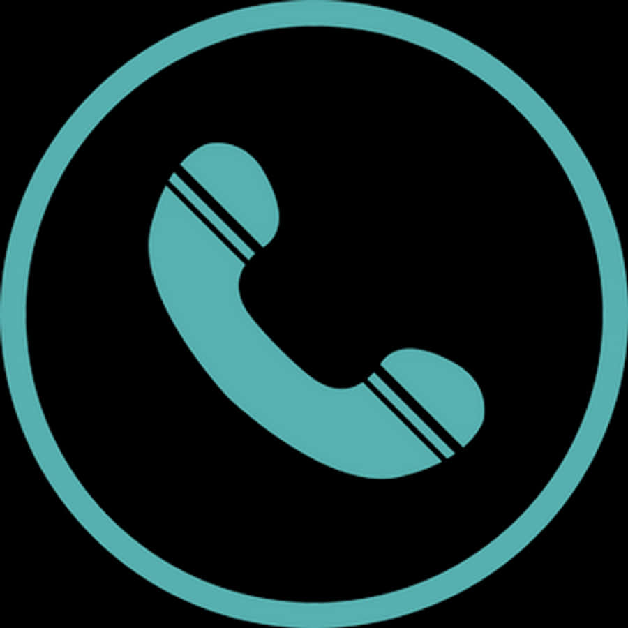 Phone Icon Circle Teal Background