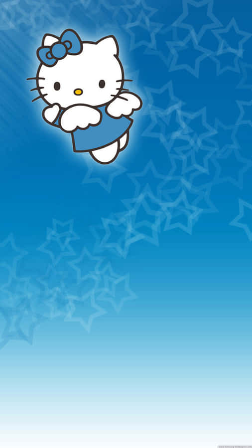 Hello Kitty Himmelblauer Hintergrund