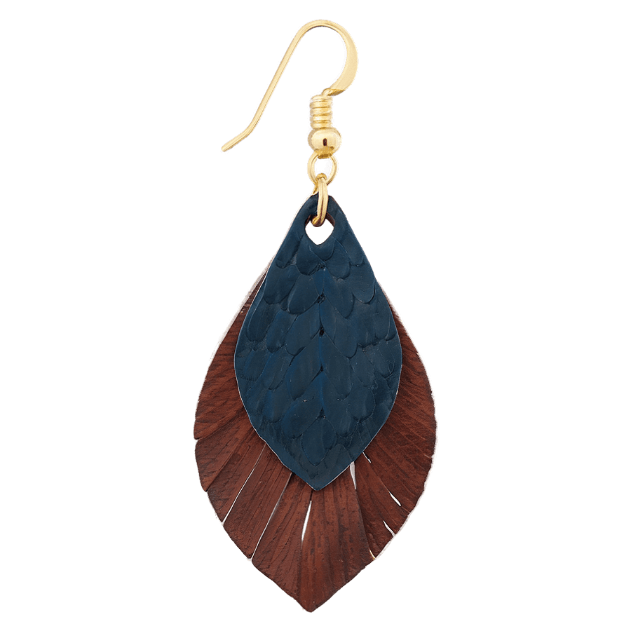 Fringe Leather Earrings PNG 86