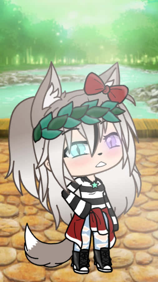 Ragazza di Gacha Life in un Ambiente Fantasy