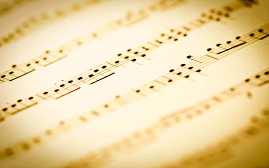 En smuk og livlig baggrund med noter af musik