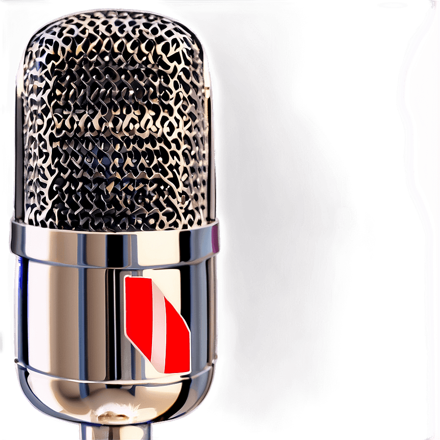 Chrome Radio Microphone PNG dvo