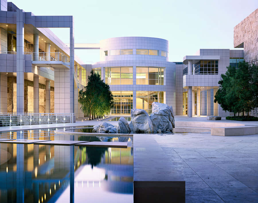 Arquitetura do Getty Center ao Anoitecer