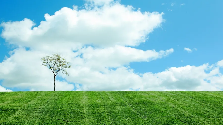 BlauerHimmel und Wolken am Horizont