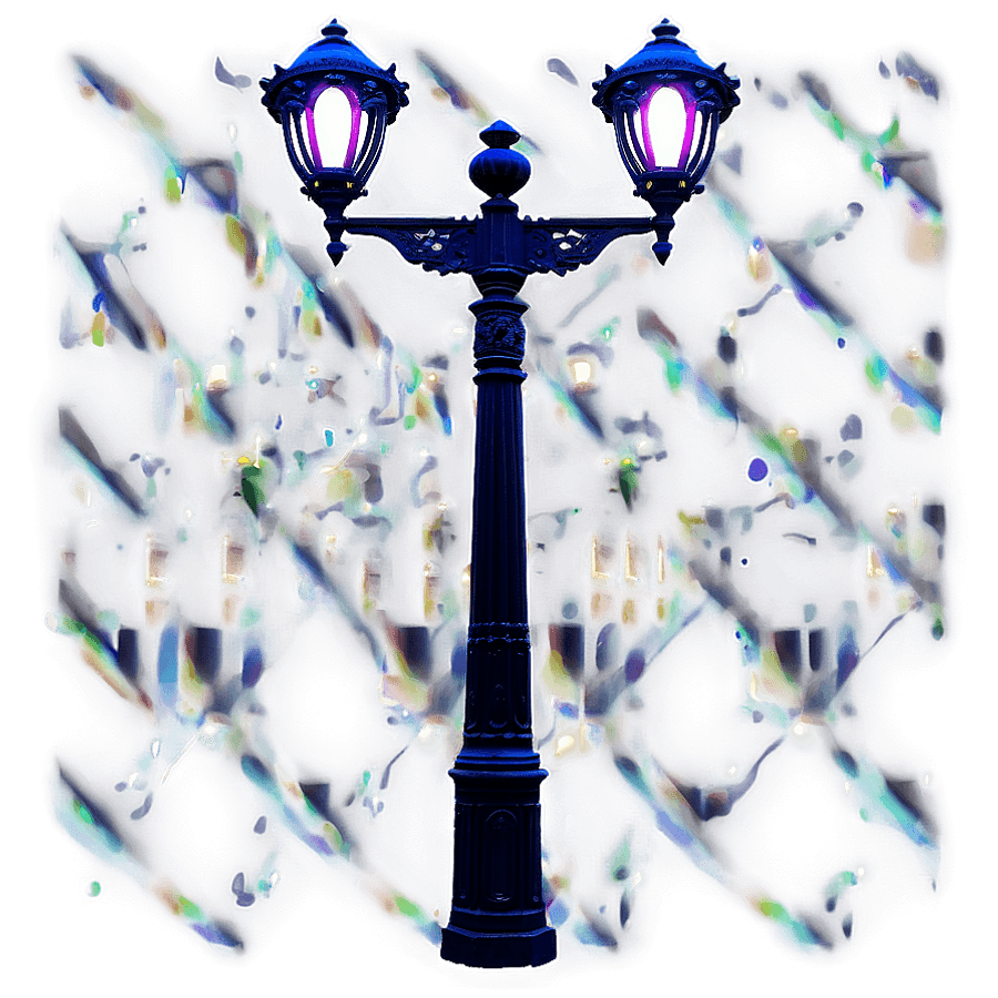 Twin Headed Light Post PNG qbm