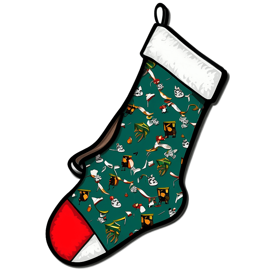 Cozy Fireplace Stocking PNG 20