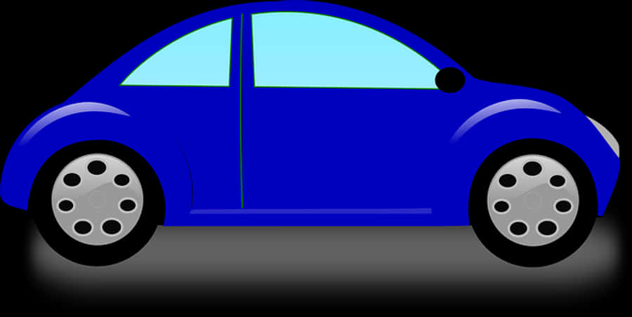Blue Volkswagen Beetle Illustration