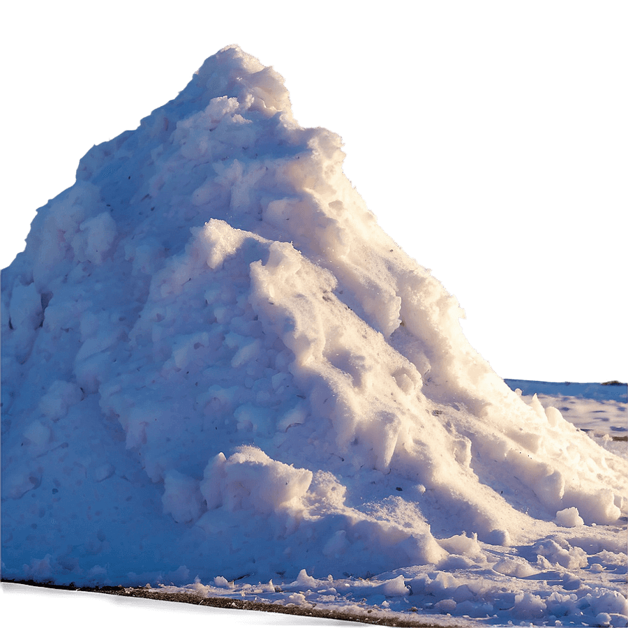 Snow Pile at Sunset PNG qdy38
