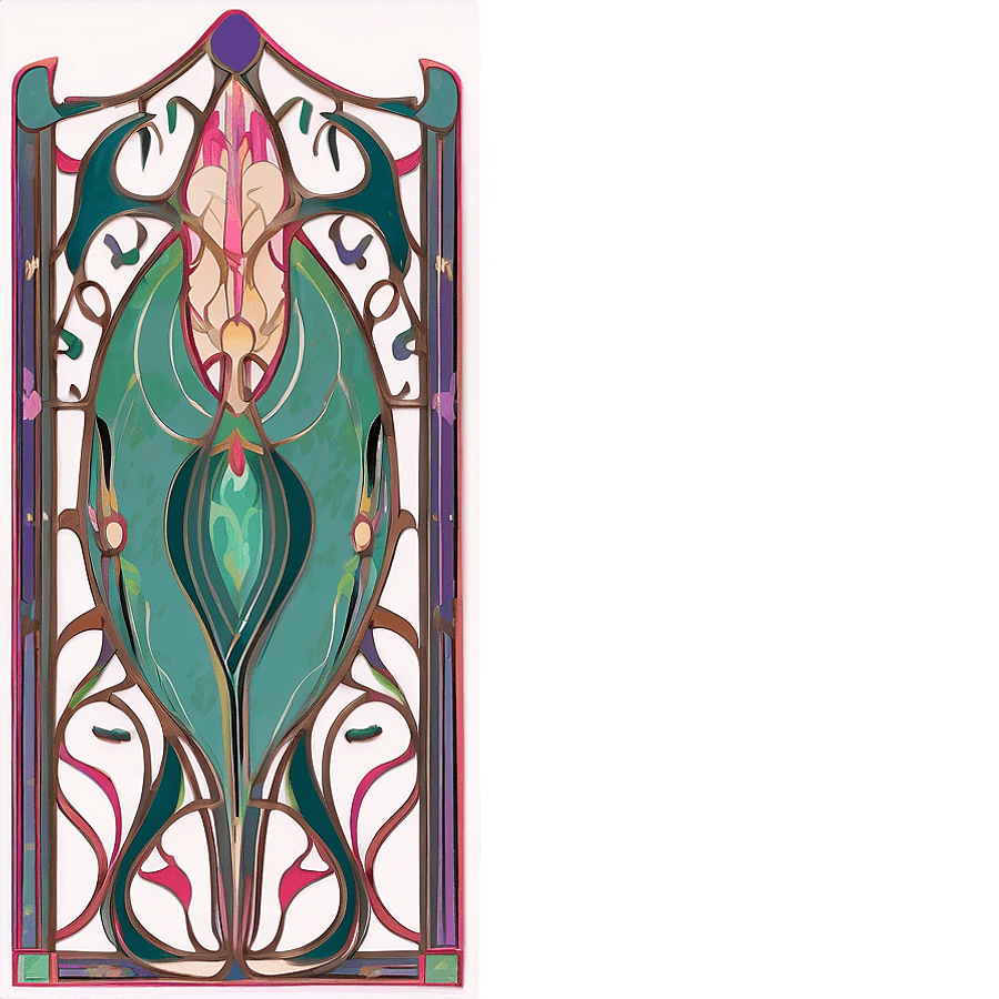 Art Nouveau Inspired Painting PNG 32