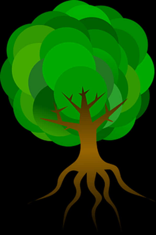 Stylized Vector Tree Illustration