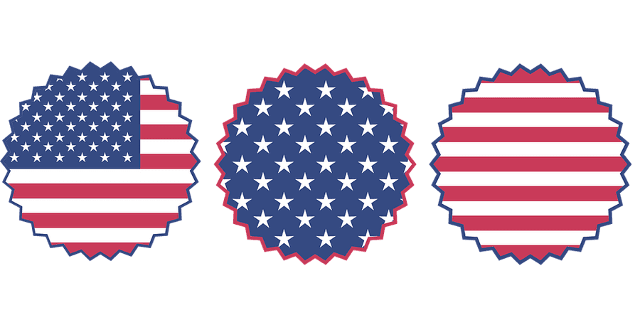 American Flag Starsand Stripes Badges