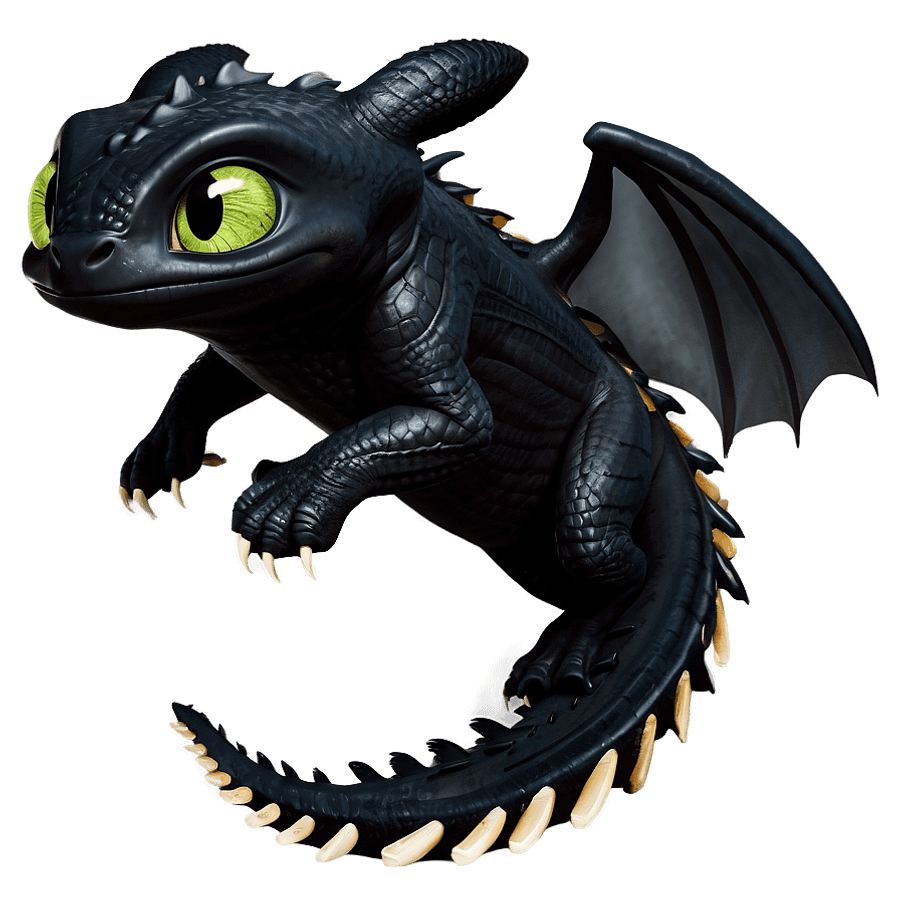 Toothless Side View PNG sib