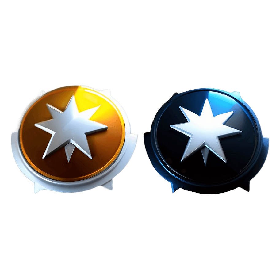 Round Star Badge PNG 9