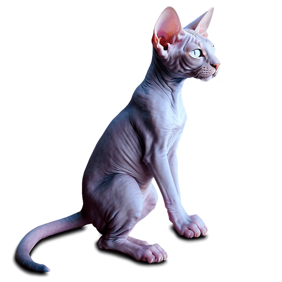 Playful Sphynx Cat Character PNG 30