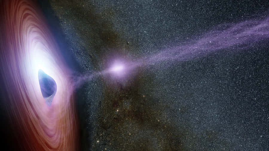 Enmystisk sort kosmisk tomrum.
