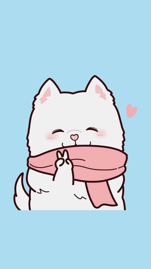 Kawaiihund 1200 x 2133 tapet.
