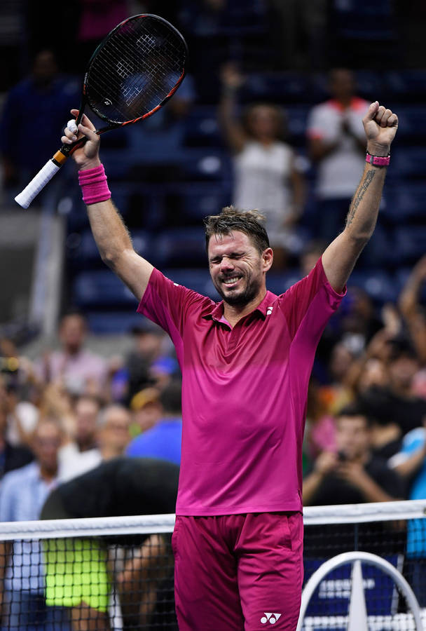 Stan Wawrinka Fist Pumps In The Air