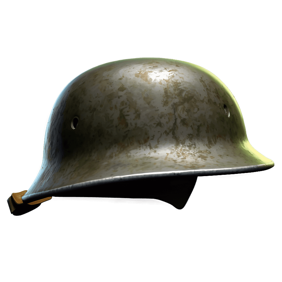 Detailed WW2 Helmet Model PNG 39