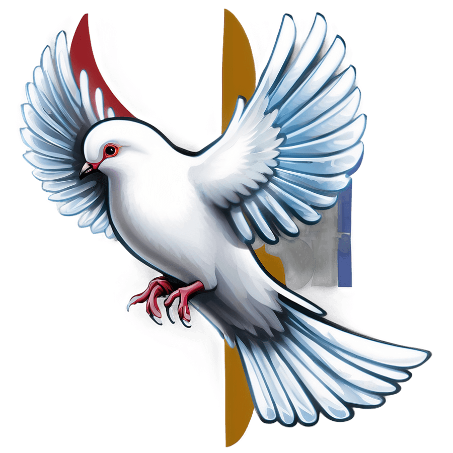 White Dove Outline PNG nio91