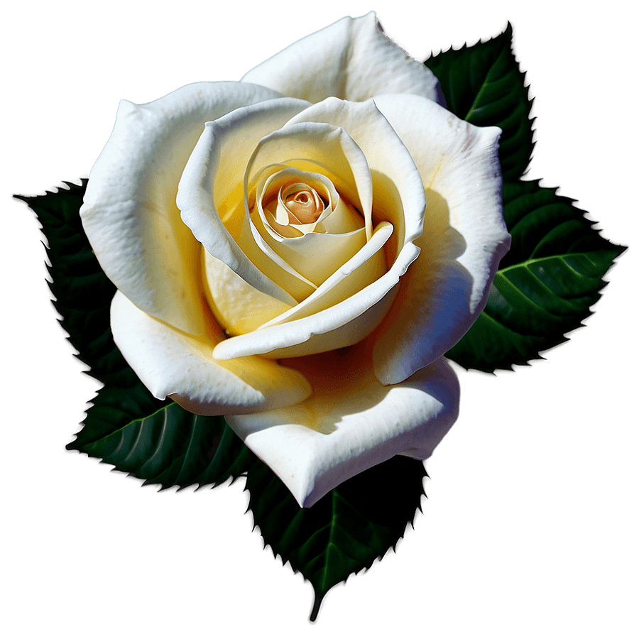 Romantic White Rose PNG veo70