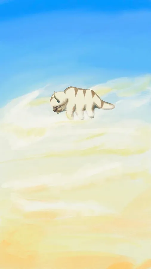 Appa Flying In Desert wallpaper