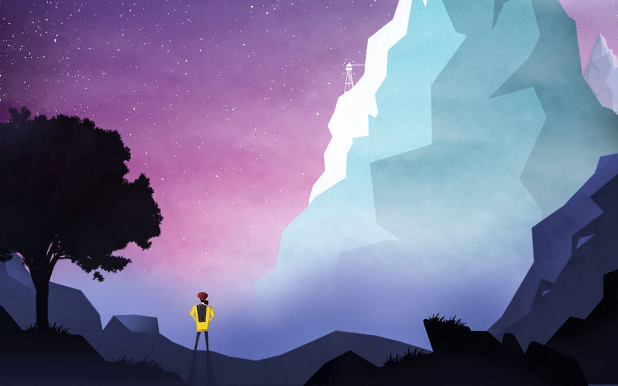 4K Randonneur Dans la Nature Animé Bureau