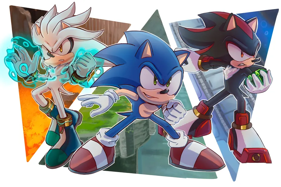 Silver The Hedgehog Triangle Frames
