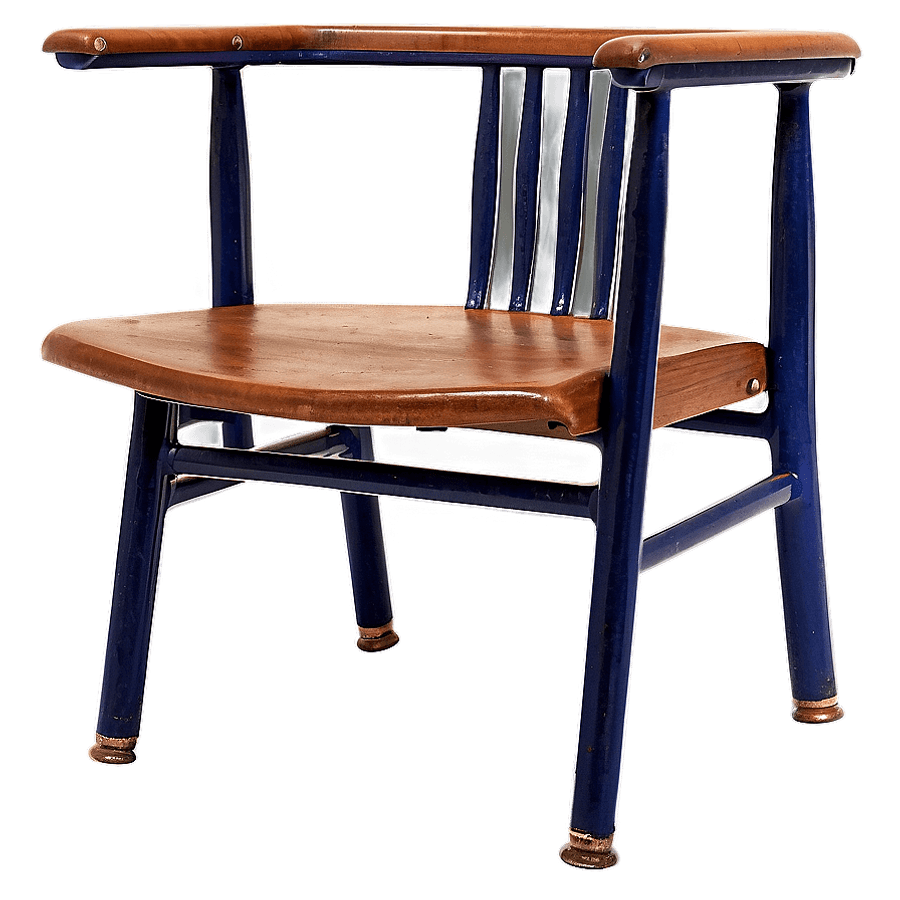 Vintage School Chair PNG 06212024