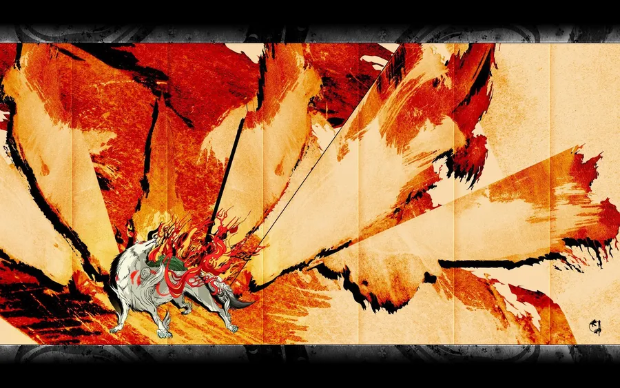 Graze Orange Okami wallpaper.