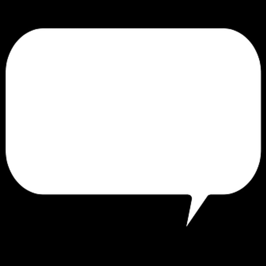 Speech Balloon Icon Black Background