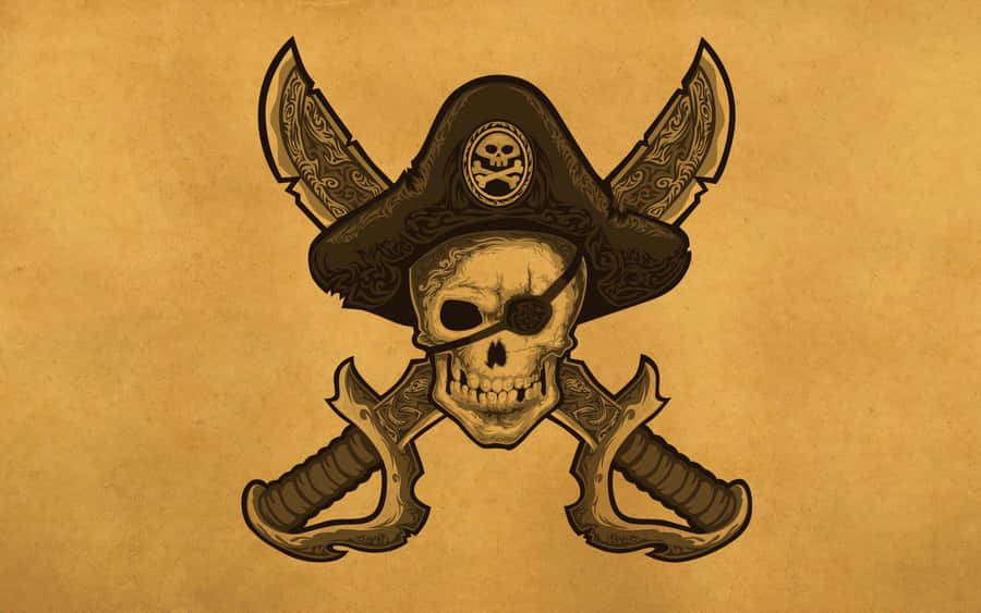 Teschio Pirata e Spade Incrociate